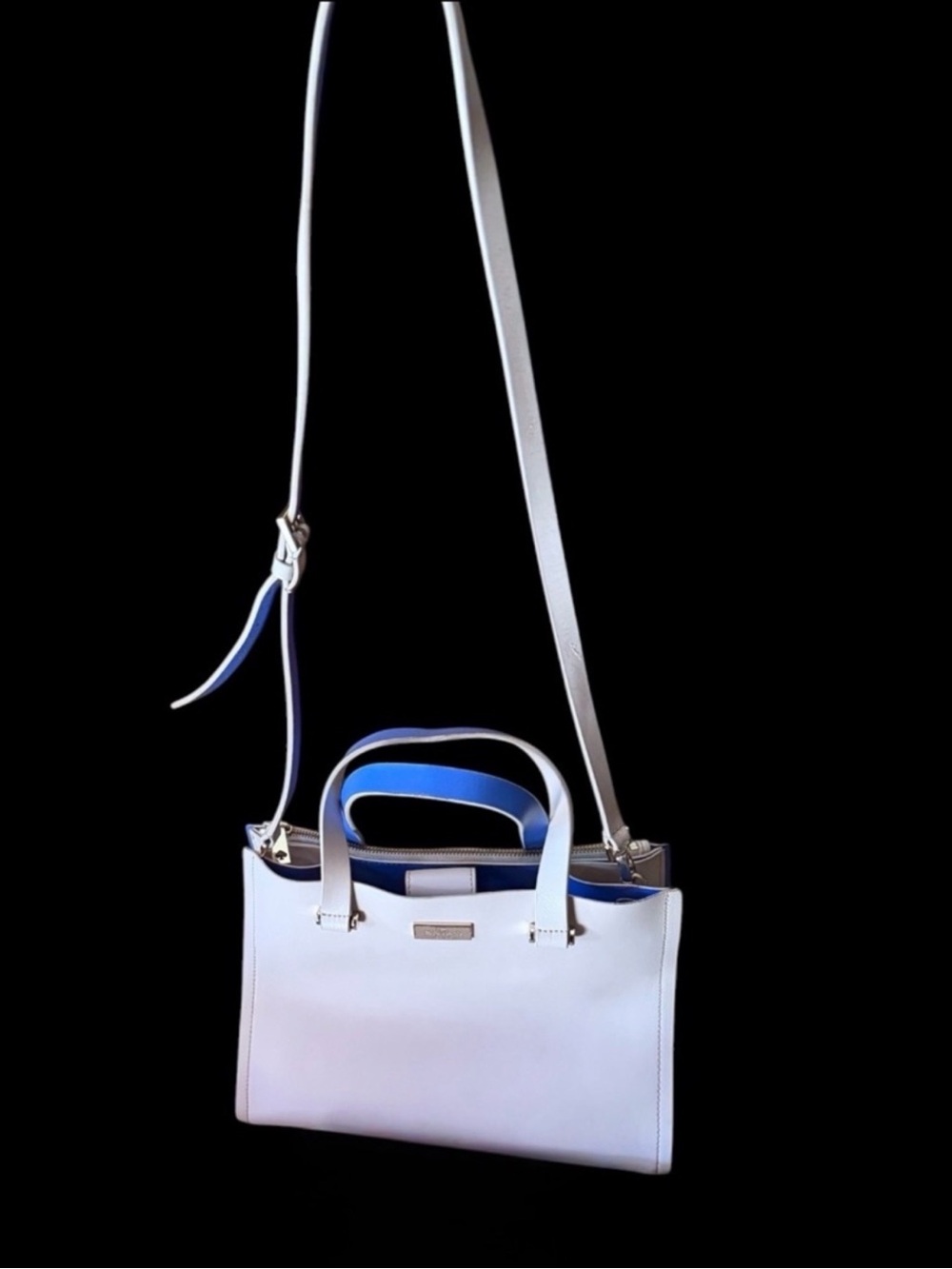 Kate Spade Cream Satchel with Blue Trim Woman’s Bag - Picture 4 of 8